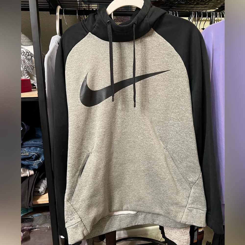 Nike Dri-fit Hoodie Blk/gray, Excellent Condition